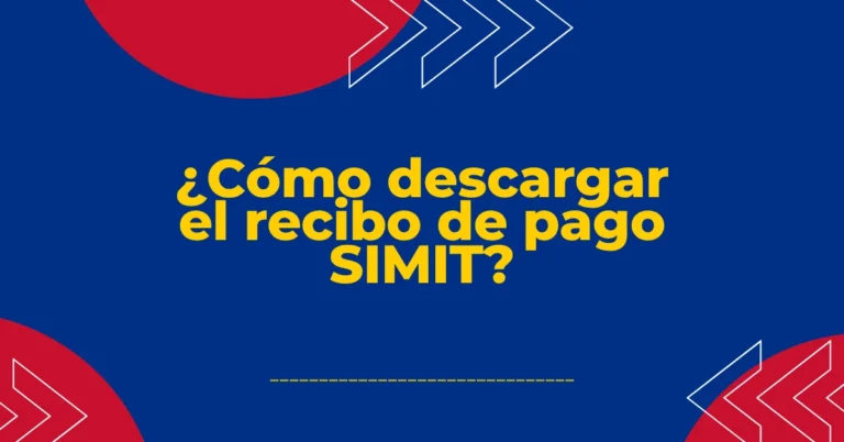 ¿Cómo descargar el recibo de pago SIMIT