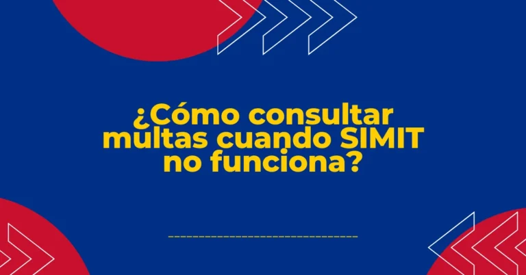 ¿Cómo consultar multas cuando SIMIT no funciona