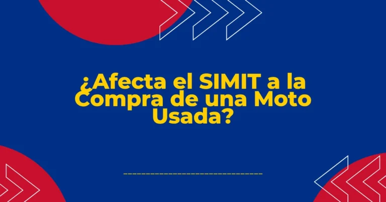 ¿Afecta el SIMIT a la Compra de una Moto Usada?